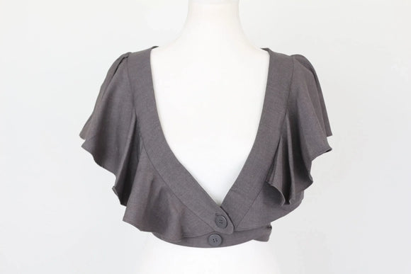 Vero Moda grey cropped suit top - S