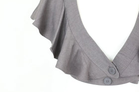 Vero Moda grey cropped suit top - S - 0