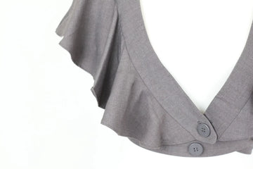 Grey Cropped Suit Top – Size S | Brand new - 0