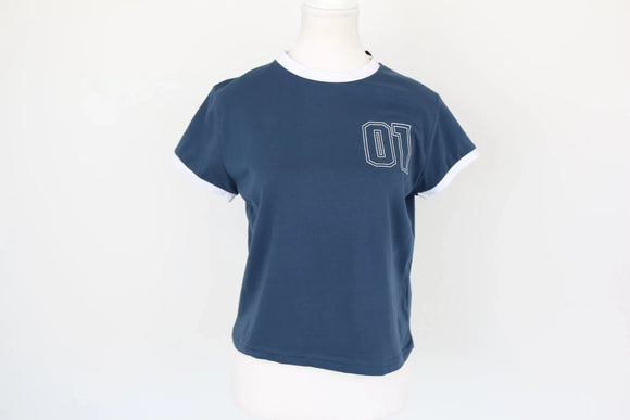 BOOHOO blue and white graphic t-shirt - 16
