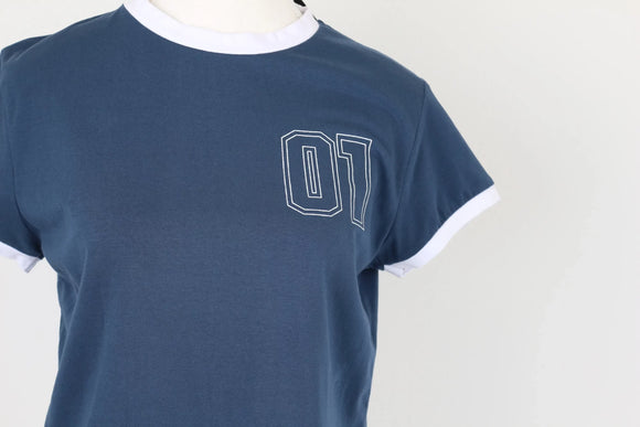 BOOHOO blue and white graphic t-shirt - 16
