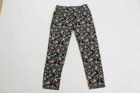 H&M black pants with floral print - 8