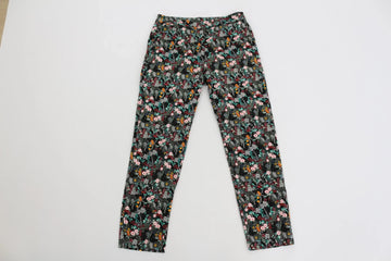 H&M Black Floral Print Pants | Size 8 | Pre-Loved