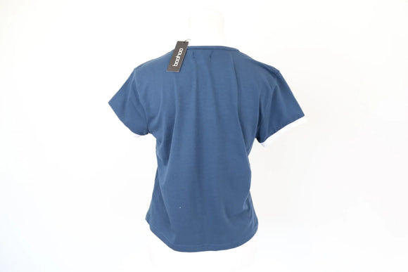 BOOHOO blue and white graphic t-shirt - 16