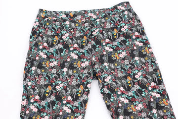 H&M Black Floral Print Pants | Size 8 | Pre-Loved - 0