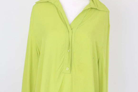 ZARA lime green thick shirt blouse - L