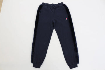 Fila Navy Blue Faux Fur Trim Joggers | Size 36 | Pre-Loved