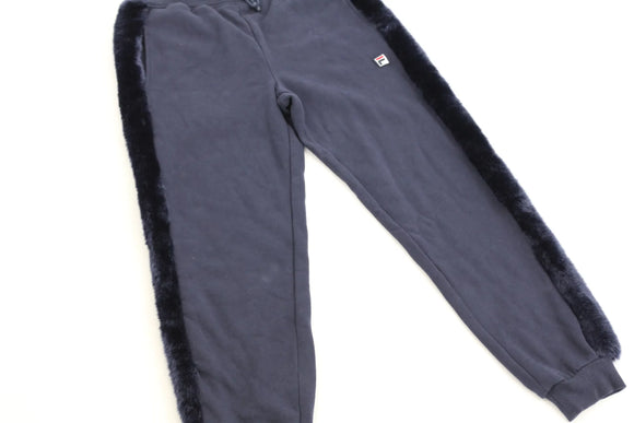 Fila navy blue jogger with faux fur details on the sides - 36