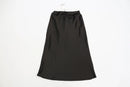 ZARA black satin midi skirt - XS-1
