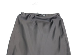 ZARA black satin midi skirt - XS - 0