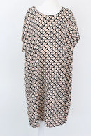 Emery Rose black, cream and orange patterned dress - 3XL-2