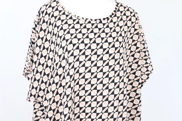 Emery Rose black, cream and orange patterned dress - 3XL