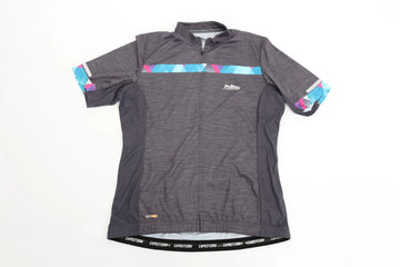Capestorm Grey Cycling Top | Pink & Blue Accents | Size XL | Brand New