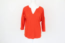 Woolworths bright orange long sleeve top - M-1