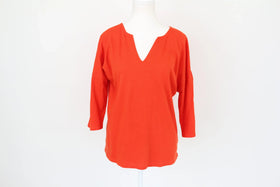 Woolworths bright orange long sleeve top - M