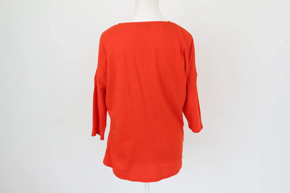 Woolworths bright orange long sleeve top - M