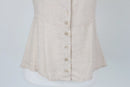 H&M beige button up blouse - 8-3