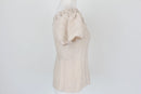 H&M beige button up blouse - 8-4