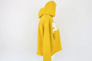 PUMA yellow cropped hoodie with large white logo - L-4