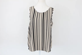 Exact black and cream striped summer top - S