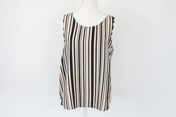 Exact Black & Cream Striped Summer Top | Size S | Brand New