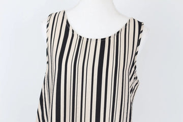 Exact Black & Cream Striped Summer Top | Size S | Brand New - 0