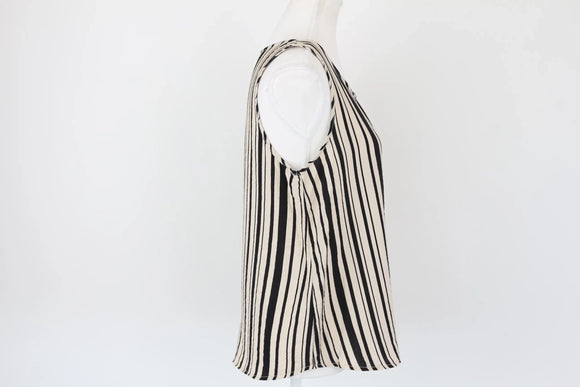 Exact black and cream striped summer top - S