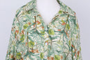 Tropical linen feel cropped top - XL-2