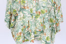 Tropical linen feel cropped top - XL-3