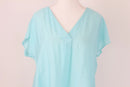 Exact bright light blue v-neck blouse - 10-2