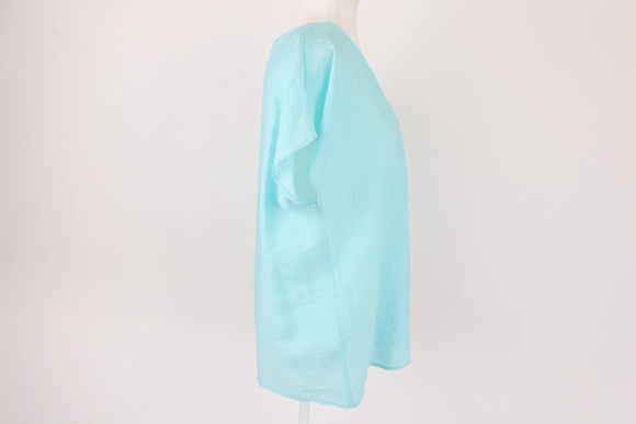 Exact bright light blue v-neck blouse - 10