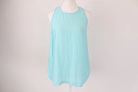Exact bright light blue halter neck blouse - S