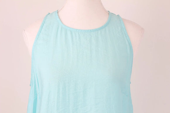 Exact bright light blue halter neck blouse - S
