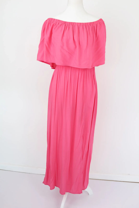 Exact bright pink maxi dress -10