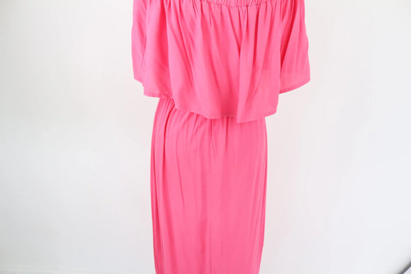 Exact bright pink maxi dress -10