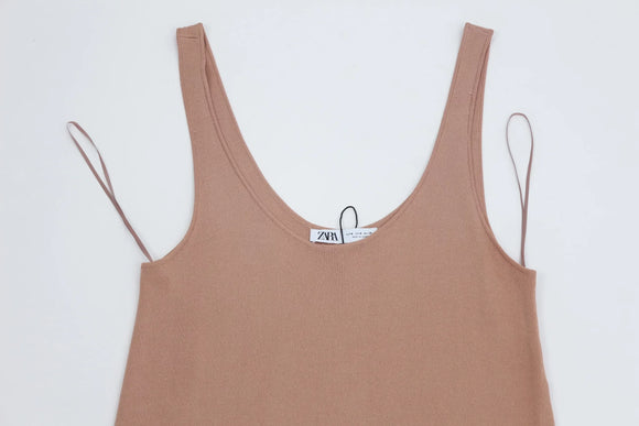 Light brown knitted top - M