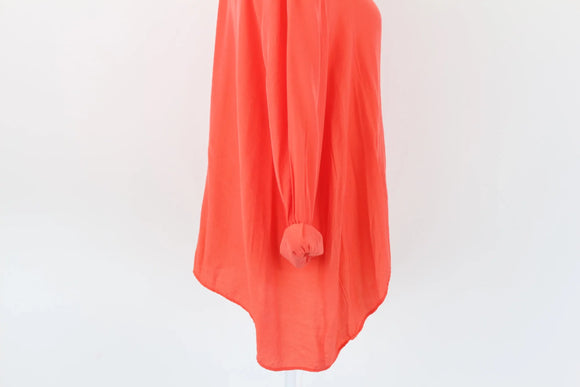 REAL clothing bright coral shirt - L