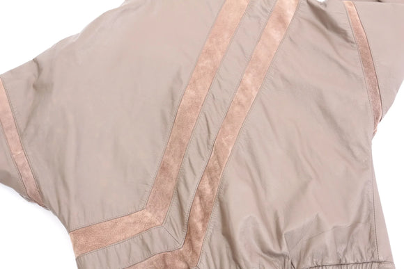 Brown genuine leather and suede bomber jacket - 14