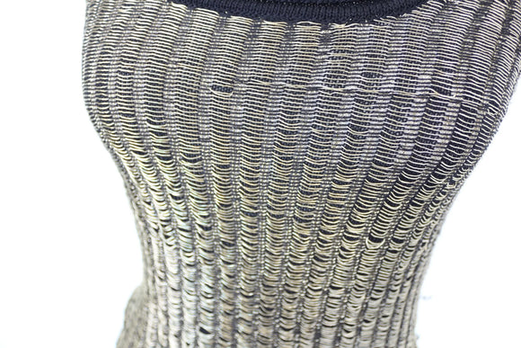 ZARA gold and black knitted blouse - S