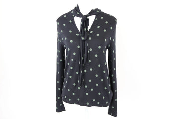 M&S Navy Green Polka Dot Blouse | Size 8 | Pre-Loved
