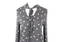 M&S navy blouse with green polka dots - 8-2