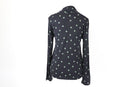 M&S navy blouse with green polka dots - 8-3