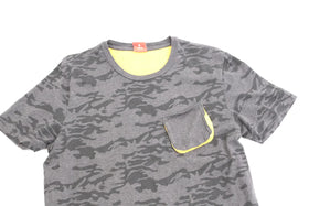PUMA grey army print t-shirt with yellow details - L - 0