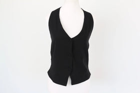 BOOHOO black waistcoat blouse - 14