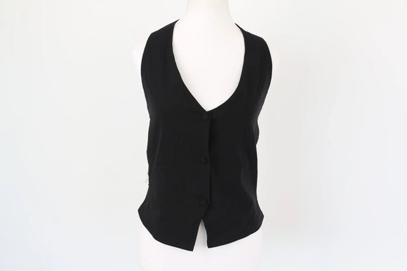 BOOHOO black waistcoat blouse - 14