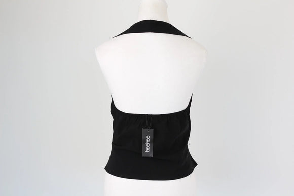 BOOHOO black waistcoat blouse - 14