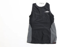 First Ascent race tri vest in black with white details - M