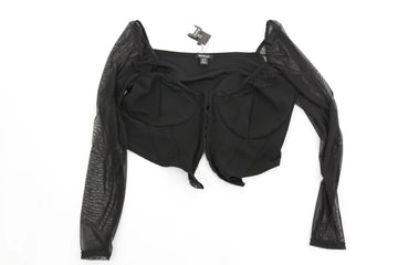 Black Cropped Lace Corset Top – Size 20 | Brand new