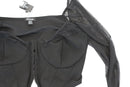 BOOHOO black cropped black corset with lace details - 20-2
