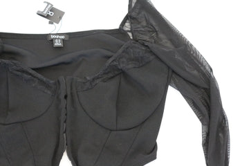 Black Cropped Lace Corset Top – Size 20 | Brand new - 0